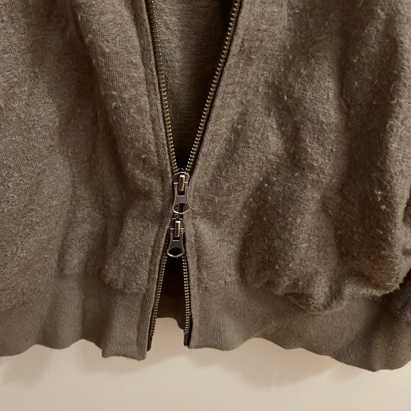 EUC Vince Cashmere Grey Hoodie Hooded Sweater Full Zip Pockets Sz S Nordstrom - Picture 5 of 7